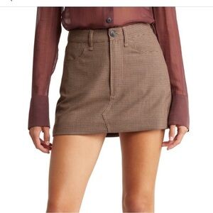 Rag & Bone itty bitty herringbone plaid mini skirt size 10